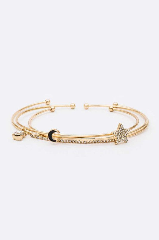 3 In 1 Slide Charm Dainty Cuff