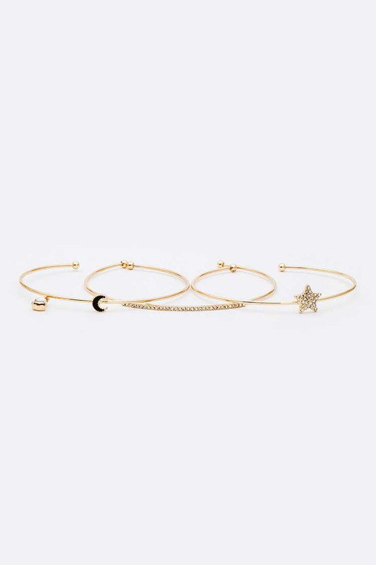 3 In 1 Slide Charm Dainty Cuff