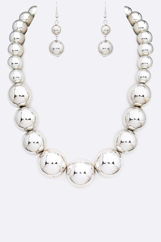 Shiny Beads Iconic Collar Necklace Set