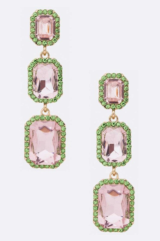 Crystal Drop Statement Earrings