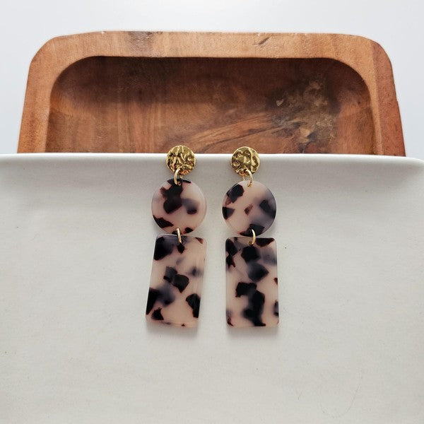 Nora Earrings - Blonde Tortoise