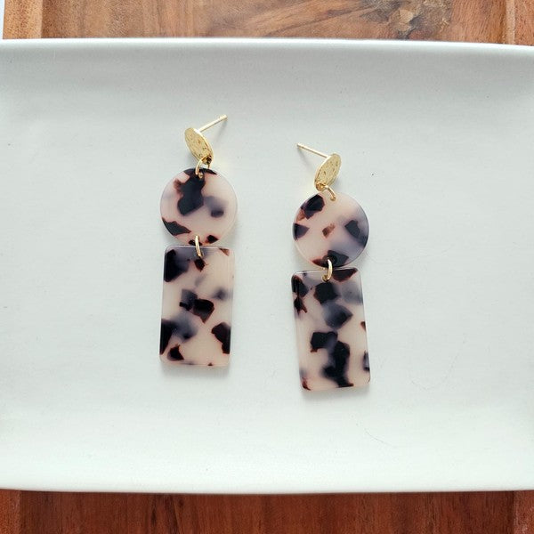 Nora Earrings - Blonde Tortoise