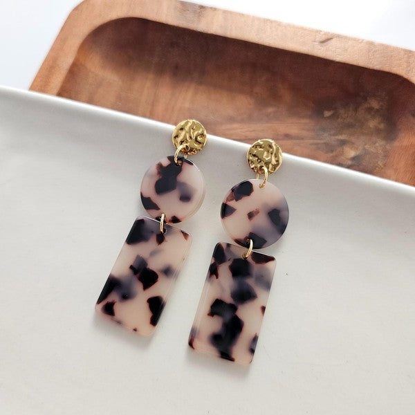 Nora Earrings - Blonde Tortoise