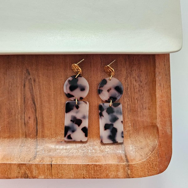 Nora Earrings - Blonde Tortoise