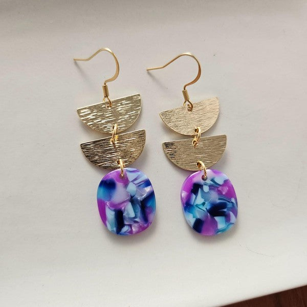 Elena Earrings - Purple Party