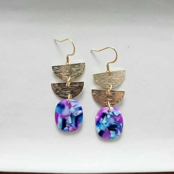 Elena Earrings - Purple Party