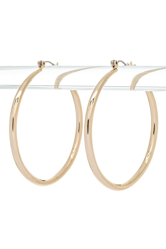 Polished 50MM Shiny Hoop Earrings