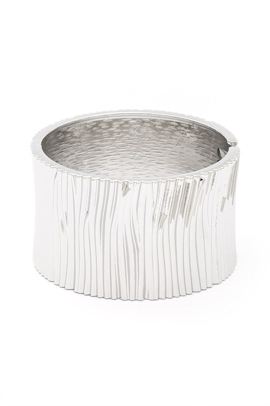 Oversize Texture Statement Bangle