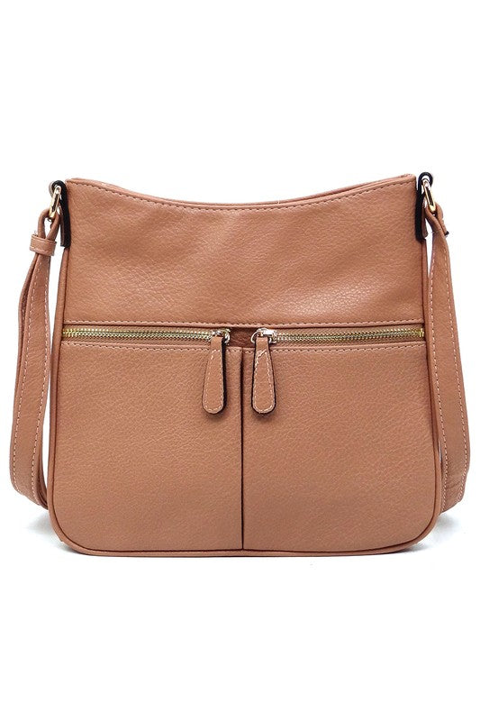 Front Zip Pocket Crossbody Bag